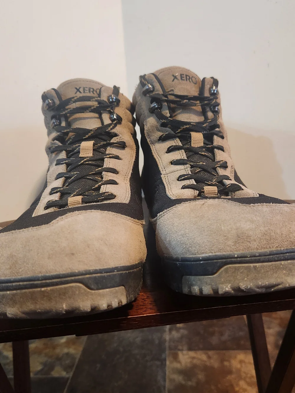 Xero Shoes Boots Mens Sz 15 Brown Beige Black Ridgeway Waterproof Hiking Suede